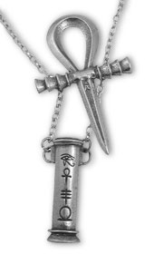 Silver Ankh Dagger Necklace