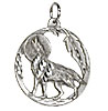 Silver Wolf Charms and Pendants