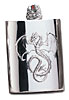 Silver Pewter Dragon Flasks