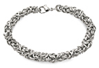 steel byzantine chain bracelet