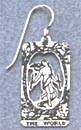 Silver Tarot Card Earrings