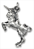 Silver Unicorn and Pegasus pendants