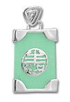 sterling silver chinese jade charms